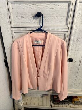 kate spade New York Blush Pink Open-Front Draped Blazer